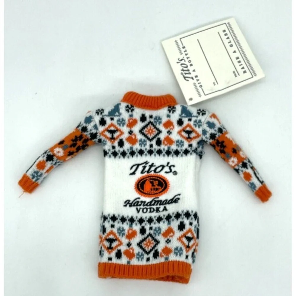 Titos Vodka Mini Christmas Sweater Bottle‎ Cover Gift